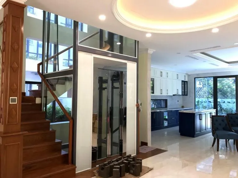 Kích thước thang máy gia đình 350kg và hố thang máy